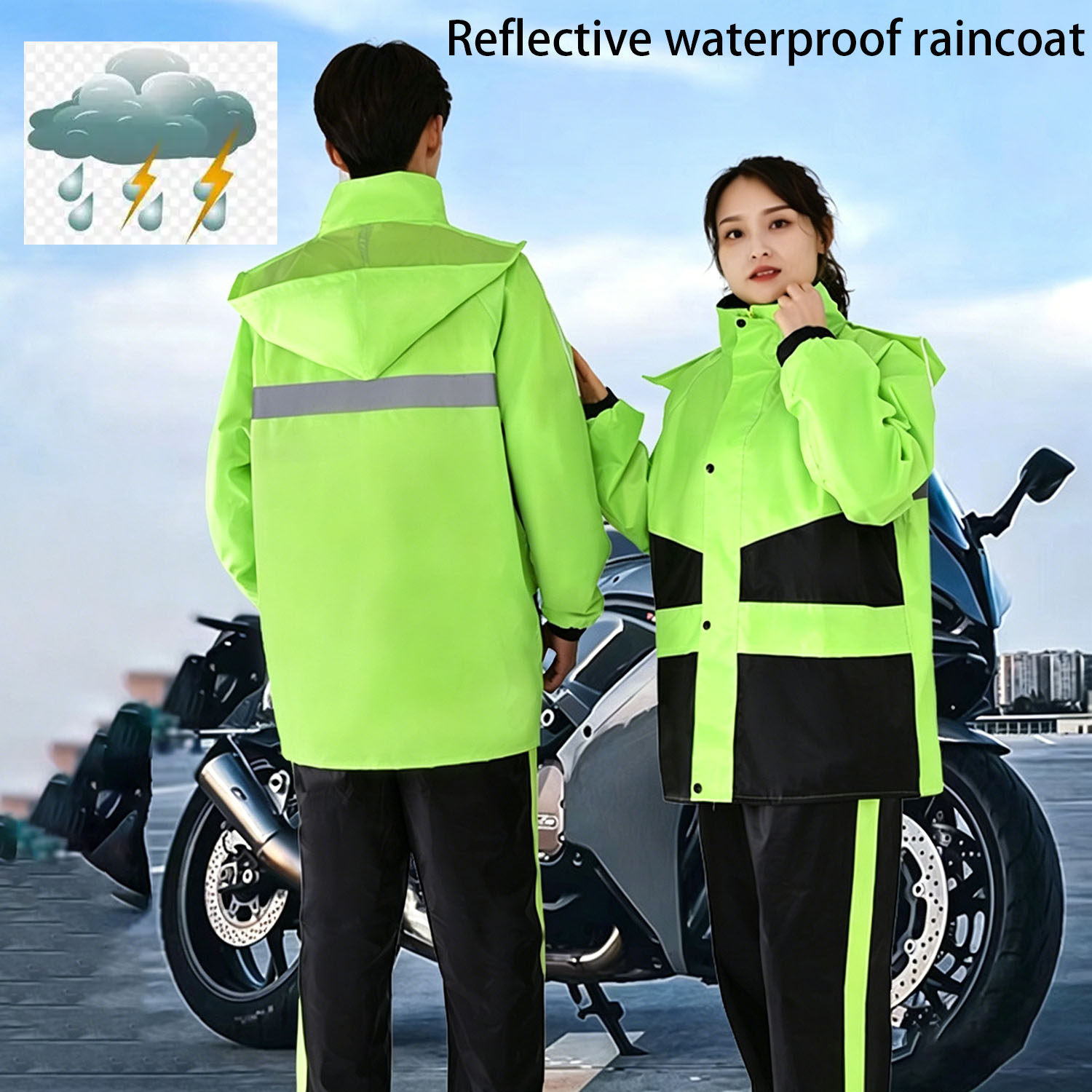 Motorcycle Gear Mens - Motorrad-Regenanzüge für Männer und Frauen Wasserdichte