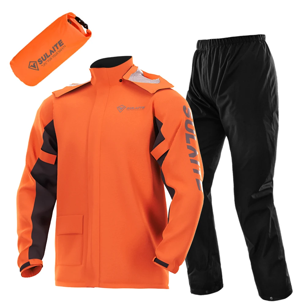 Motorcycle Gear Mens - Motorrad-Regenanzug Leichtgewichtiger Regenmantel-Set Wasserdichte Atmungsaktive Jacke